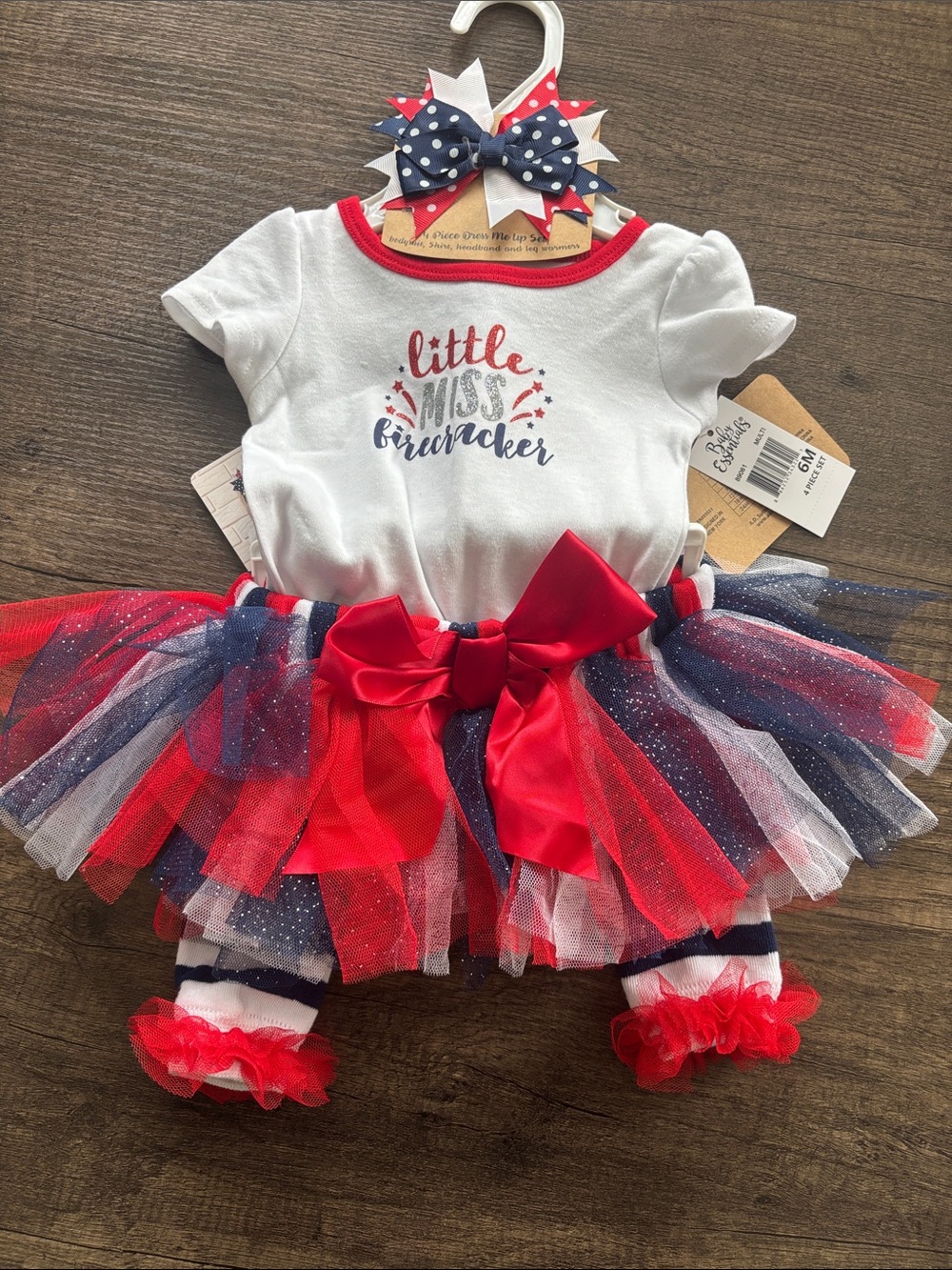 NWT Baby Essentials Little Miss Firecracker Set 6 Months